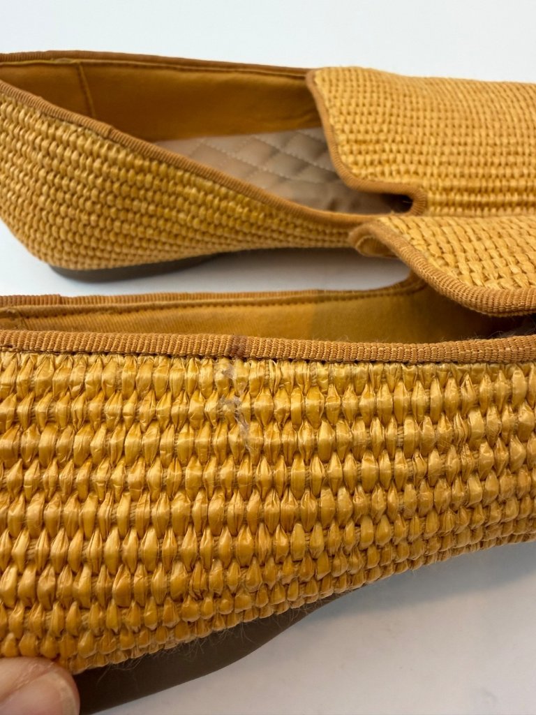 Birdies Women's Woven Textured Raffia Starling Loafers Size 8.5 Slip On Beige — image 6 of 8
